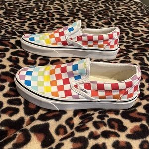 Checkered slip on Vans